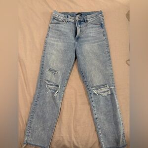 Express Light Blue Distressed Jeans